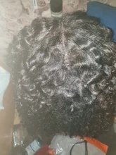 Mongol Afro rizado Pelo Rizado de la onda de agua 3 mechones con cierre cabello humano brasileño armadura paquete negro las mujeres XISHIXIU