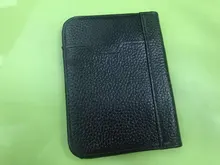 Tarjetero de cuero para hombre y mujer, billetera plegable para tarjetas de identificación y de crédito, cubierta de viaje para pasaporte de negocios Vintage