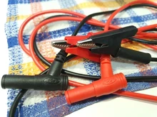 Alligator-Clip Multimeter Test-Cable Banana-Plug Crocodile Clip-Lab with Heavy-Duty 1M