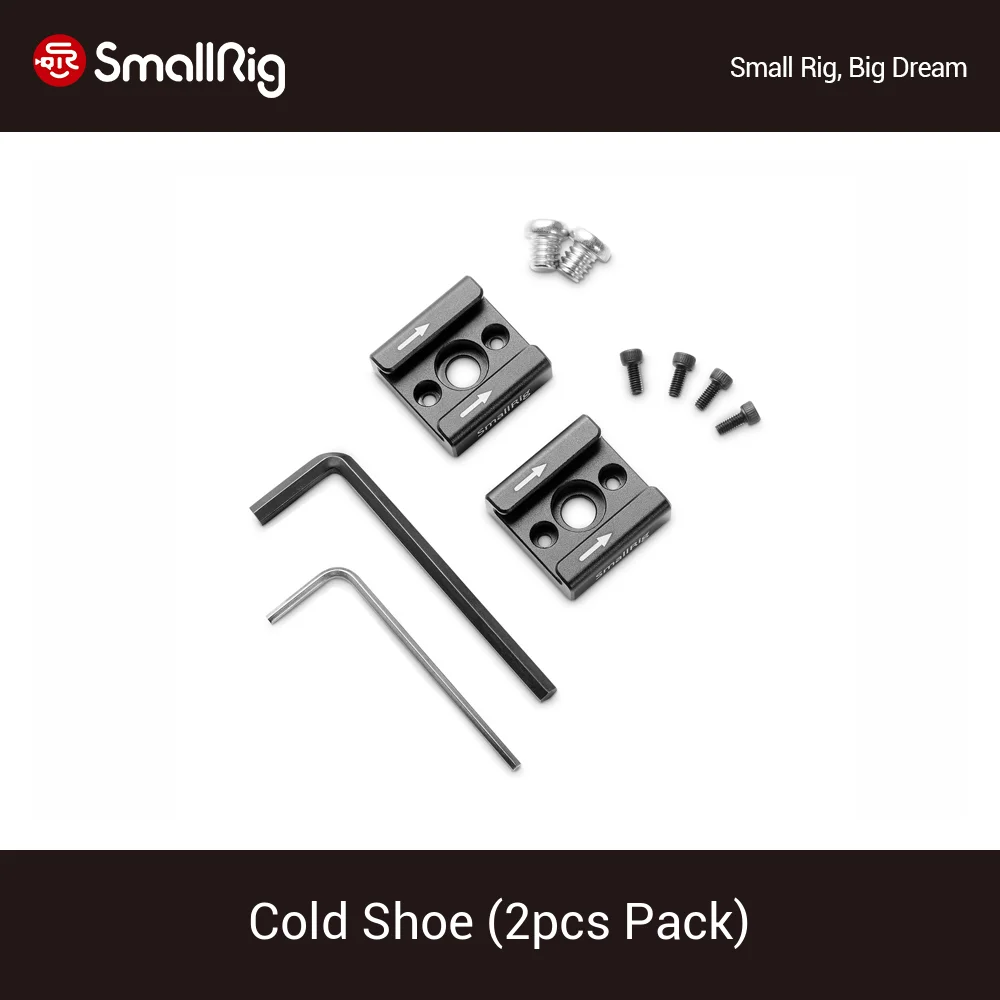 SmallRig Universal Cold Shoe Mount Adapter Bracket (2 Pcs Pack )with Mounting Screws for LED Video Light Microphone -2060
SmallRig Universal Cold Shoe Mount Adapter Bracket (2 Pcs Pack )with Mounting Screws for LED Video Light Microphone -2060
