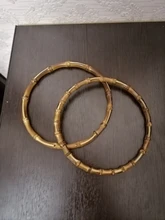 2 tamaños, gran calidad, 1 par, mango redondo de bolsa de bambú para bolso hecho a mano, accesorios para bolsos DIY