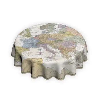 Tablecloth round "map of Europe in retro style" D = 145 cm, lined with bekoy
Tablecloth round "map of Europe in retro style" D = 145 cm, lined with bekoy