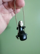 Lindo Anime Coche accesorio sin rostro hombre colgante de gato de colgante para espejo retrovisor Regalo de Cumpleaños Auto, #1 adornos Coche