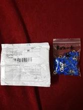 10-100 unids/set RV2 terminales aisladas de anillo azul Cable Conectores eléctricos de crimpado 16-14 AWG Kit M3/M4/M5/M6/M8