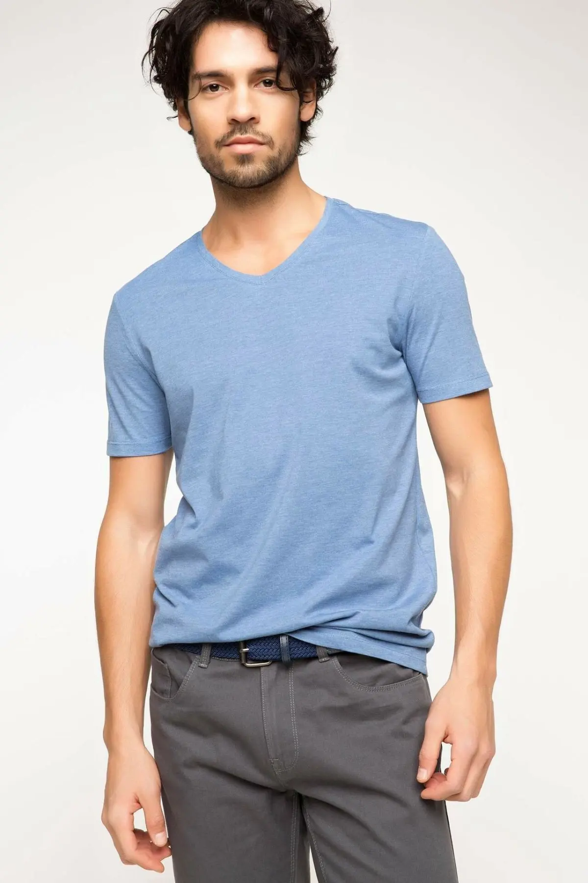 DeFacto Man Fashion Solid V-neck Short Sleeves Pullovers Tops Simple Slim Joker Pullovers Tops Breathable-G5734AZ18SM
DeFacto Man Fashion Solid V-neck Short Sleeves Pullovers Tops Simple Slim Joker Pullovers Tops Breathable-G5734AZ18SM