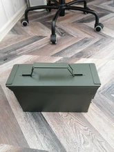 Caja de munición de Metal de 30 Cal, caja de soporte de acero sólido militar y del ejército para Rifle de escopeta a largo plazo, almacenamiento de munición de pistola Nerf