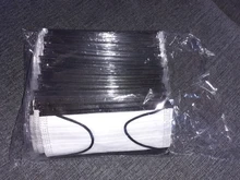 Mascarilla desechable de 3 capas para adultos, máscara no tejida, envuelta individualmente, con filtro negro, 10/100/200/400 Uds.