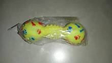 1 Uds. De perro mascota colorido, juguete para gato, cachorro, sonido de lunares, chirriante, goma de juguete, mancuerna, juguete divertido para masticar para perros