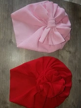 Hermosa flor bebé sombrero bebé niña sombrero turbante infantil de primavera niño gorra para Recién Nacido Bonnet, muestras de lazo sombrero