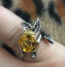 FDLK-Anillo de flor rosa para mujer, accesorios delicados, Vintage, banda de boda, joyería de aniversario, regalo de enamorados