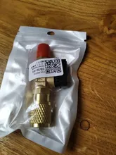 Válvula de bola recta SAE de 1/4 macho a 1/4 hembra, carga de CA para refrigerante R22 #0604