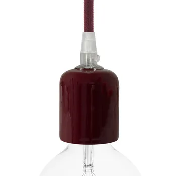 Case ceramic with lamp holder E27 Burgundy 
Case ceramic with lamp holder E27 Burgundy