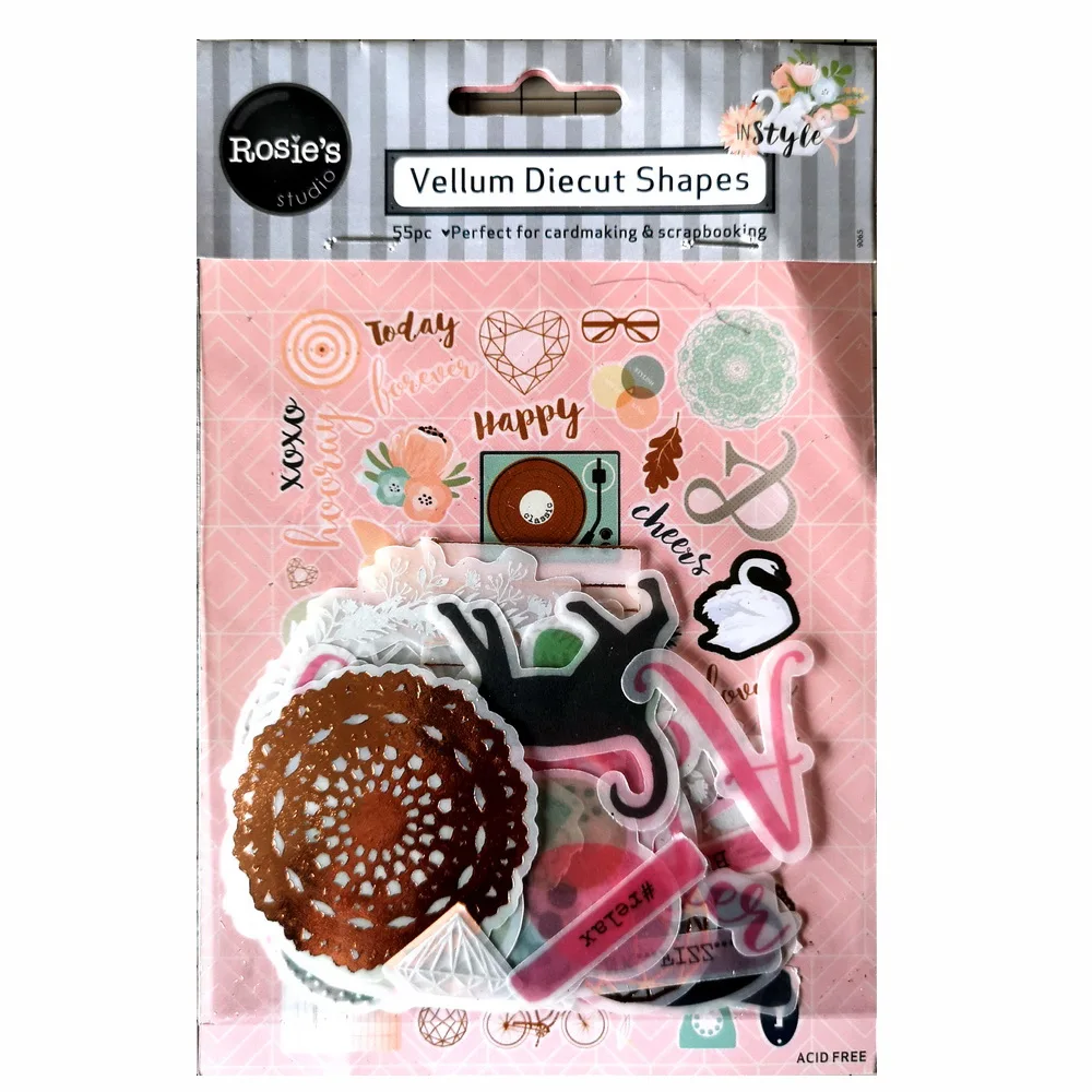 CRZCrafter Vellum Paper Diecut Ephemera Shapes Foil Design Craft Scrapbooking Cardmaking Journal Embellishments Semi-Transparent
CRZCrafter Vellum Paper Diecut Ephemera Shapes Foil Design Craft Scrapbooking Cardmaking Journal Embellishments Semi-Transparent