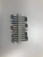 Envío Gratis 8 unids/set HP Dental Base de resina pulido acrílico fresas Kit de taladro pulidora rotativa Dentista herramienta instrumento de laboratorio Dental