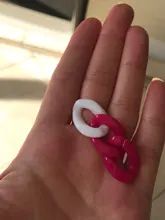 Unids/lote de 5-50 unidades/lote, Color mezclado acrílico, giro plano, ovalado, anillo abierto, Conector de cuentas, collares y pulseras para fabricación de cadena de enlace, cadena colorida