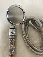 Zloog-Cabezal de ducha de filtro de turmalina, ahorro de agua, 3 modos, ajustable, botón de encendido/apagado, ducha de alta presión