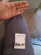 Collar con nombre personalizado para hombre y mujer, gargantilla de corazón con letras de acero inoxidable, colgante plateado, placa con nombre personalizada