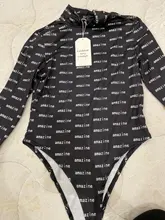 Rapwriter moda carta Skinny estampado mono cuello alto 2020 mujeres Otoño y ropa de manga larga mono de entrepierna abierta Mujer