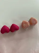 Pendiente de estilo de Clip con forma de corazón/lazo/mariposa, Invisible, suave, para colgar en la oreja, sin Piercing, para chico, 1 par