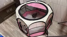 Carrier-Tent Cage Puppy-Kennel Playpen Dog Cat Fence Pink Outdoor Foldable Large-Space