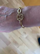 Pulsera de acero inoxidable con diseño de oso de colores para mujer, brazalete con diseño de oso hueco, a la moda, con colgante de Animal