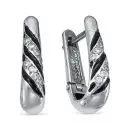 Silver earrings with cubic zirconia 
Silver earrings with cubic zirconia