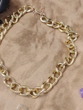 Collar grande de moda para mujer, Gargantilla gruesa de Color dorado y plateado, collares de cadena, joyería de fiesta, 2021