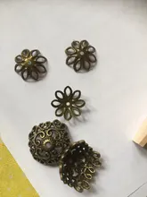 Lote de 100 unidades de cuentas de aleación con forma de flor Torus de 14mm, accesorios de joyería, abalorios espaciadores para fabricación de joyas, collares y pulseras