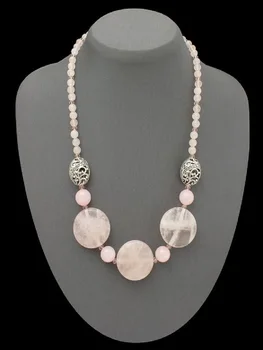necklace formygirl SN601 rose quartz and pearl 
necklace formygirl SN601 rose quartz and pearl