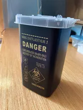 Contenedor de suministros de tatuaje de 1L, caja de basura de puntas de jeringa médica desechable, accesorios de tatuaje, cubos de colección, cubos