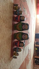 Juego de muñecas de anidación de Color, muñeca Matryoshka rusa pintada, Artesanías hechas a mano muñecas rusas de anidación, muñeca de juguete para niña, venta al por mayor