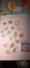 46 unidades por paquete, juego de pegatinas decorativas con flores románticas para plantas, álbum diario, etiqueta, pegatina para álbum de recortes, papelería Diy, pegatinas escolares