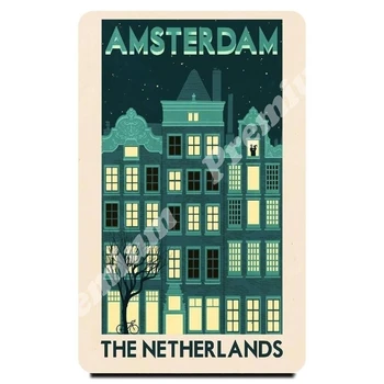 Amsterdam souvenir magnet vintage tourist poster 
Amsterdam souvenir magnet vintage tourist poster