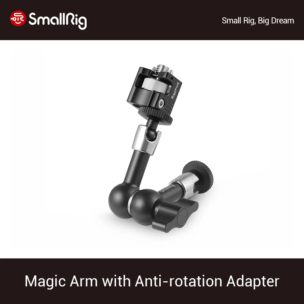 SmallRig Articulating Magic Arm Extension Arm With 1/4"Screw and 1 Anti-rotation Magic Arm Adapter For DSLR Monitor -2026
SmallRig Articulating Magic Arm Extension Arm With 1/4"Screw and 1 Anti-rotation Magic Arm Adapter For DSLR Monitor -2026