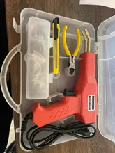 50W práctico soldador de plástico parachoques de coche reparación de la máquina de soldadura reparación herramienta caliente grapadoras para la reparación de piezas de plástico