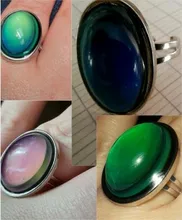 Anillo de cristal con cambio de Color según estado de ánimo, joyería de cristal con cambio de Color según estado de ánimo, anillos de temperatura, sensibilidad, estado de ánimo, regalos de tamaño ajustable, suministros para fiestas y eventos, 2016