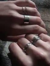 Anillo abierto de 15 estilos de Color plateado antiguo cara sonriente y feliz para mujer, anillos ajustables con caras múltiples Smiley simples huecas, A908