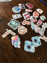 46 unidades por paquete, pegatinas de etiqueta de paisaje de viaje, etiquetas de papelería decorativas, pegatinas de Scrapbooking, álbum diario Diy, etiqueta adhesiva
