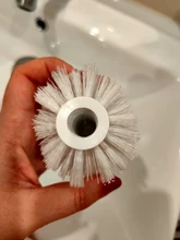 Escobilla limpieza inodoro, cabezal blanco, herramienta de baño, 1 reemplazo para PC, buena calidad, la mejor promoción