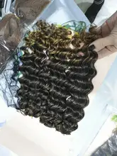 Sintético de la onda profunda del pelo trenzado extensiones de 10 corto 3 unids/pack cabello ombré ondulado extensiones de pelo ondulado