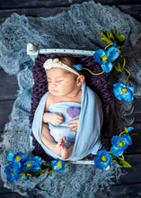 Cama de fotografía pequeña para bebé, accesorios de fotografía de estudio fotográfico, cuna de madera pequeña para recién nacido para bebés, niños y niñas