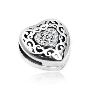 Charm of silver "openwork Heart" 
Charm of silver "openwork Heart"