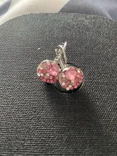 Pendientes de compromiso redondos geométricos azules para mujer, cristal Simple, joyería de Metal, regalo para niña, venta al por mayor