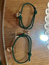 Pulsera de pareja con imán para hombre y mujer, 2 uds., personalidad creativa, amuleto, chica, joyería, regalo para enamorados