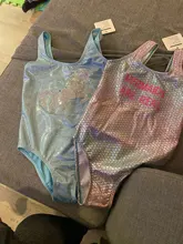 Ropa de playa con corazón de lentejuelas para niños, bañador de una pieza, Monokini, 2020