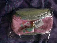 Riñonera con estampado de lentejuelas para mujer, bolso de cintura con dibujos animados y purpurina para teléfono