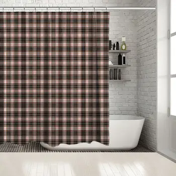 Vintage Check Pattern Traditional Fabric Design Vetro Artwork Printed Black White Beige Shower Curtain
Vintage Check Pattern Traditional Fabric Design Vetro Artwork Printed Black White Beige Shower Curtain