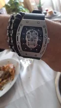 Baogela-Reloj de cuarzo luminoso para hombre, cronógrafo con pulsera de silicona, con diseño de calavera pirata, código 1612