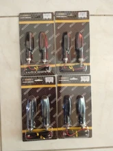 4 piezas de la motocicleta secuencial señales LED intermitente agua luces de cola parada indicadores de señal