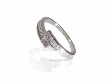 First sterling silver ring with double square zircon arm
First sterling silver ring with double square zircon arm